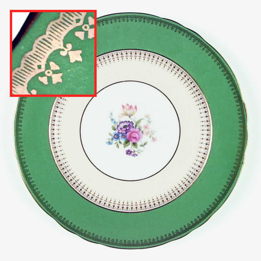 Hatfield Green Dinner Plate by John  Aynsley & Sons-1