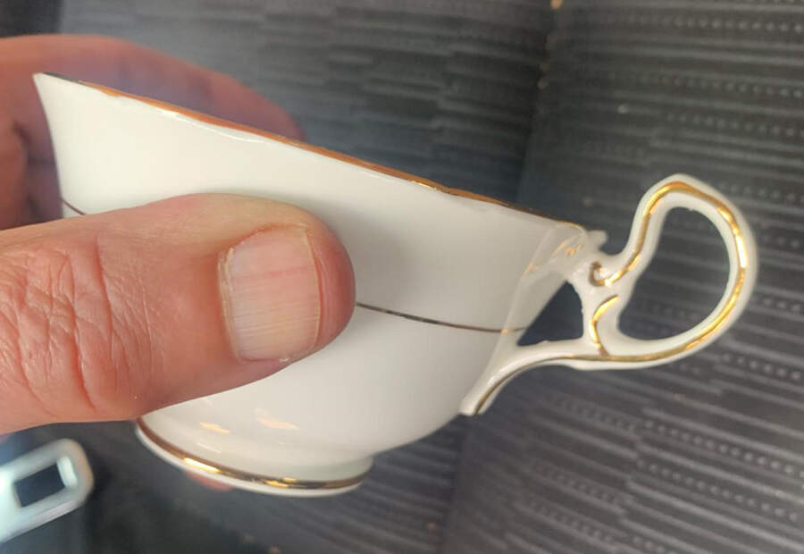 Henley (Scalloped, Gold Trim) Footed Cup by John  Aynsley & Sons-1