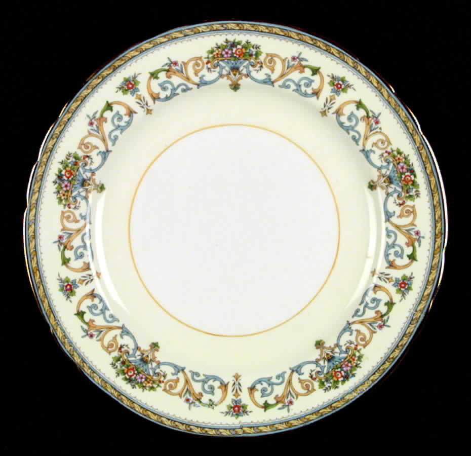 Henley (Scalloped, Gold Trim) Dinner Plate by John  Aynsley & Sons-1