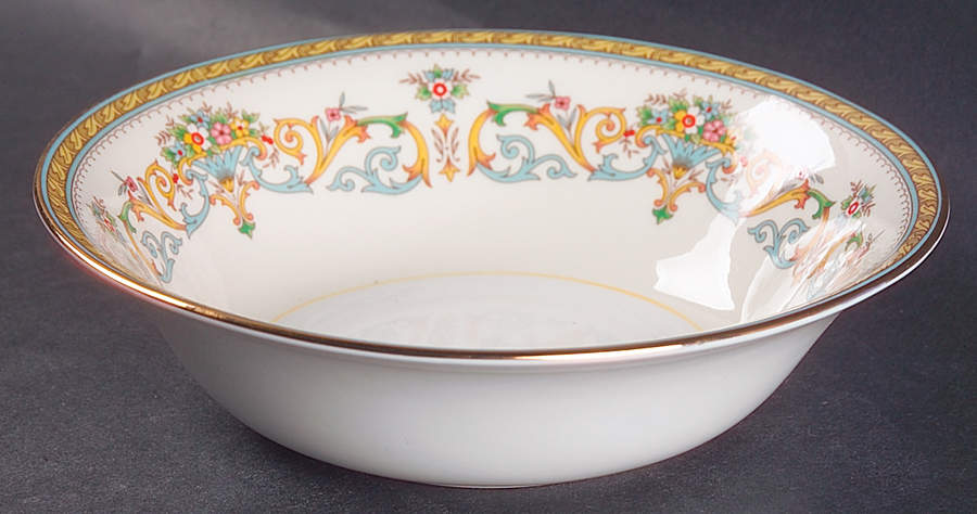 Henley (Smooth, Gold Trim, Blue Backstamp) Coupe Cereal Bowl by John  Aynsley & Sons-1
