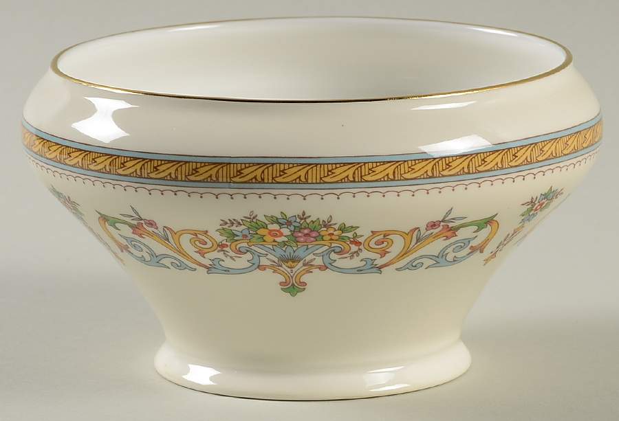 Henley (Smooth, Gold Trim, Blue Backstamp) Open Sugar Bowl by John  Aynsley & Sons-1