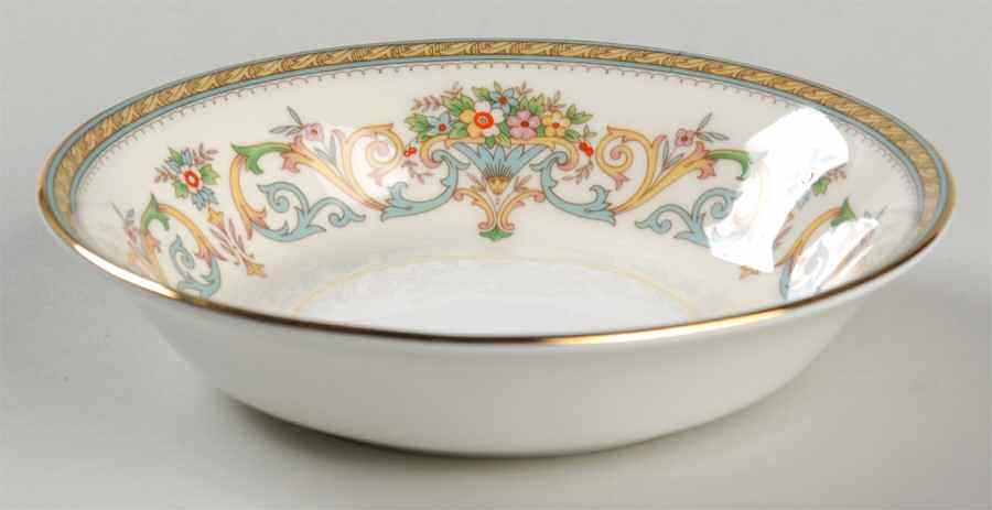 Henley (Smooth, Gold Trim, Blue Backstamp) Fruit/Dessert (Sauce) Bowl by John  Aynsley & Sons-1