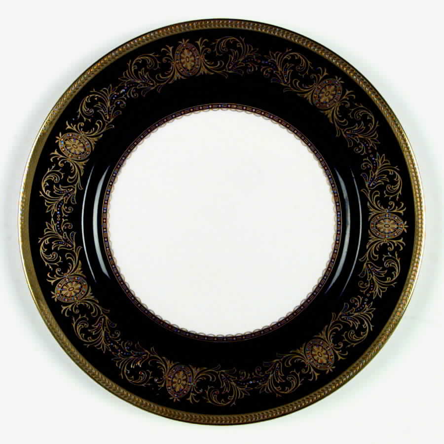 Imperial Onyx (Black) Dinner Plate by John  Aynsley & Sons-1