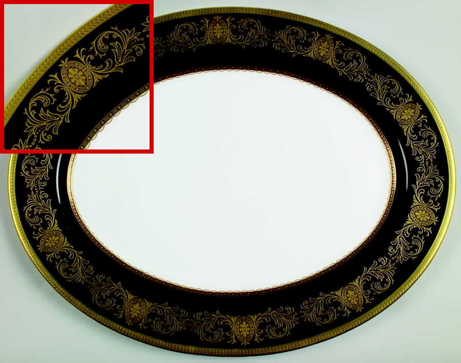 Imperial Onyx (Black) 15" Oval Serving Platter by John  Aynsley & Sons-1