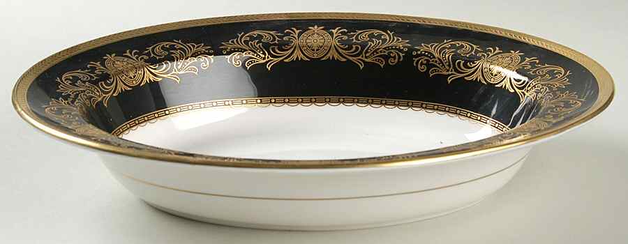 Imperial Onyx (Black) 10" Oval Vegetable Bowl by John  Aynsley & Sons-1