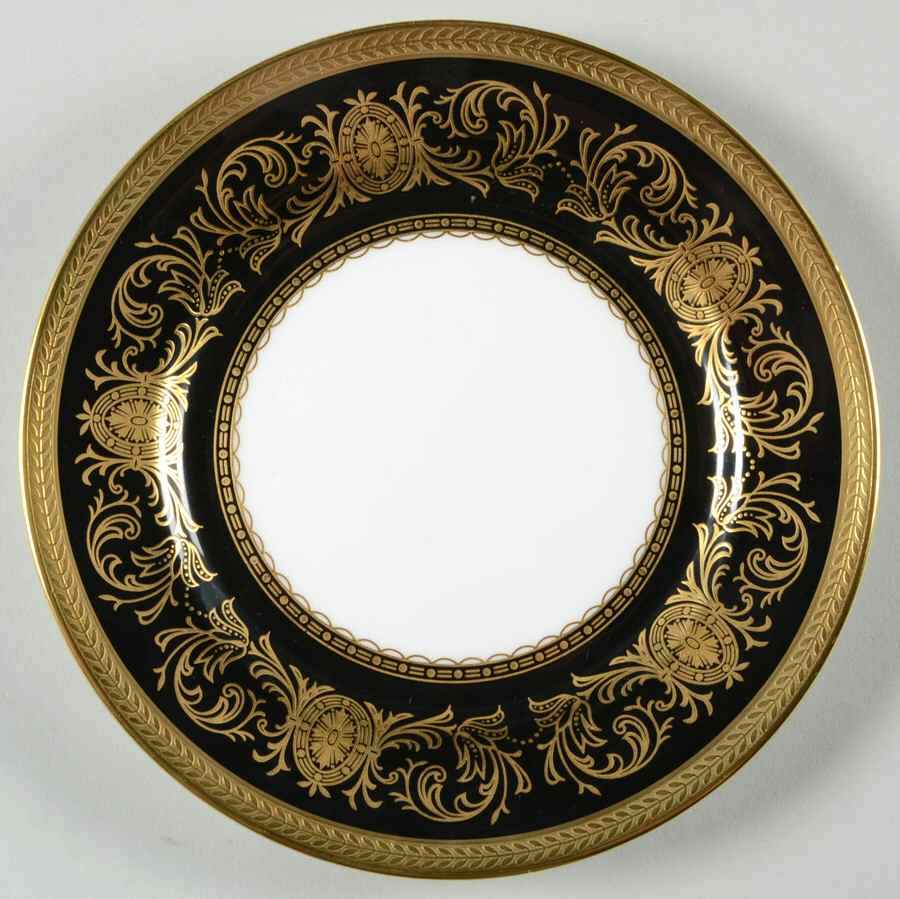 Imperial Onyx (Black) Bread & Butter Plate by John  Aynsley & Sons-1