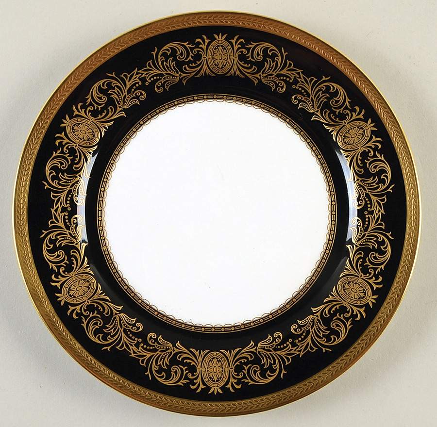 Imperial Onyx (Black) Salad Plate by John  Aynsley & Sons-1