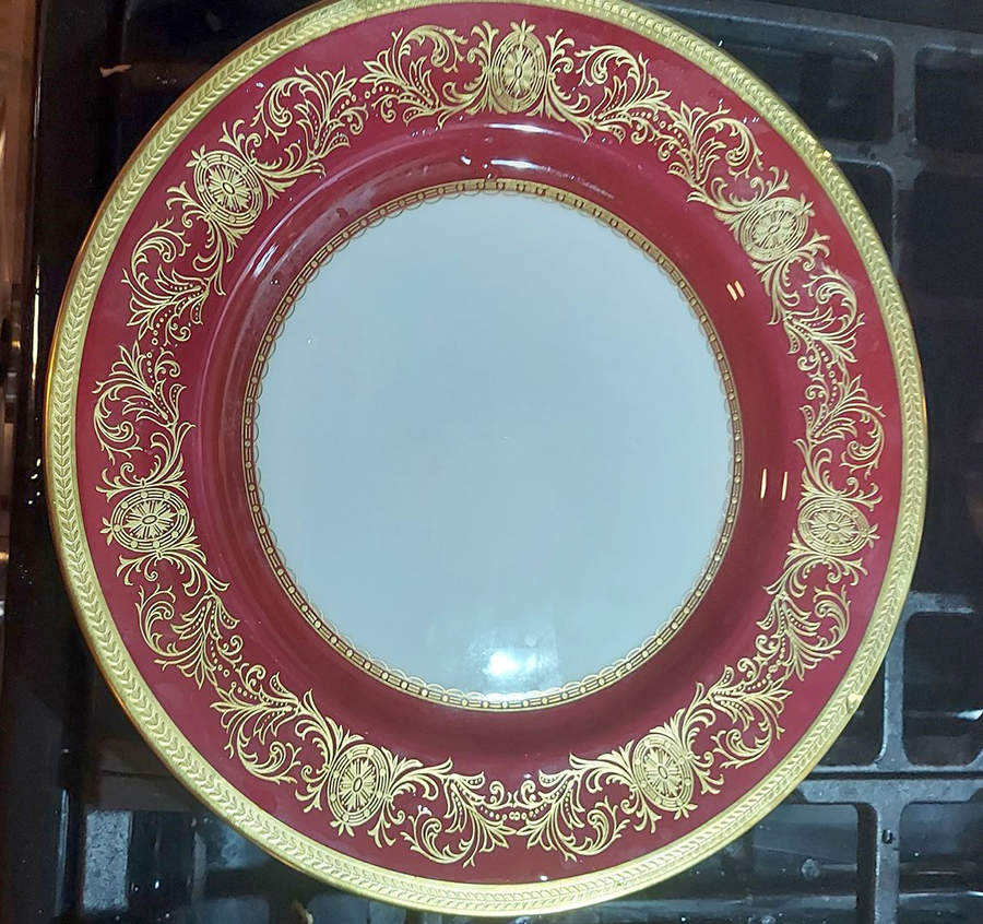 Imperial Red Dinner Plate by John  Aynsley & Sons-1