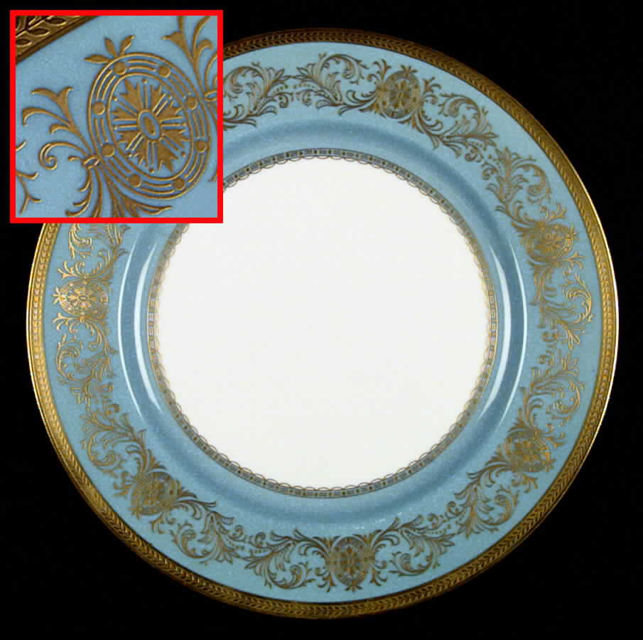 Imperial Turquoise Dinner Plate by John  Aynsley & Sons-1