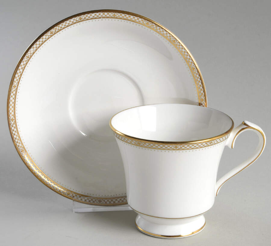Jubilee Gold Footed Cup & Saucer Set by John  Aynsley & Sons-1