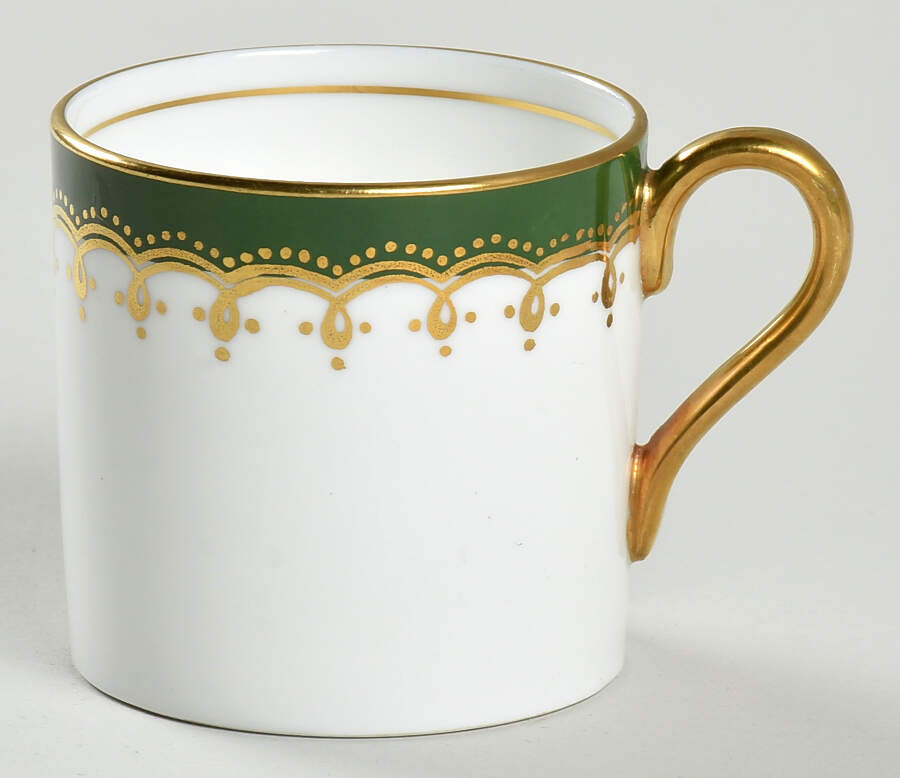 Laurette Green (Smooth) Flat Demitasse Cup by John  Aynsley & Sons-1