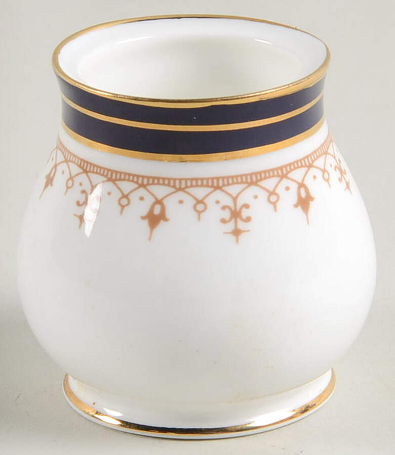 Leighton Cobalt (Smooth) Mustard Jar No Lid by John  Aynsley & Sons-1