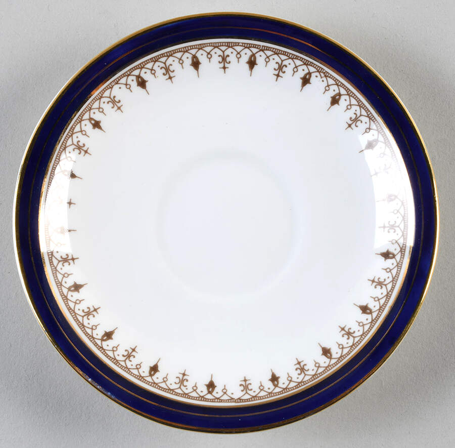 Leighton Cobalt (Smooth) Saucer for Footed Cup by John  Aynsley & Sons-1