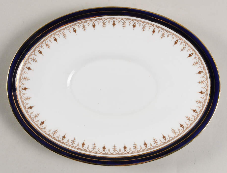 Leighton Cobalt (Smooth) Underplate for Gravy Boat by John  Aynsley & Sons-1