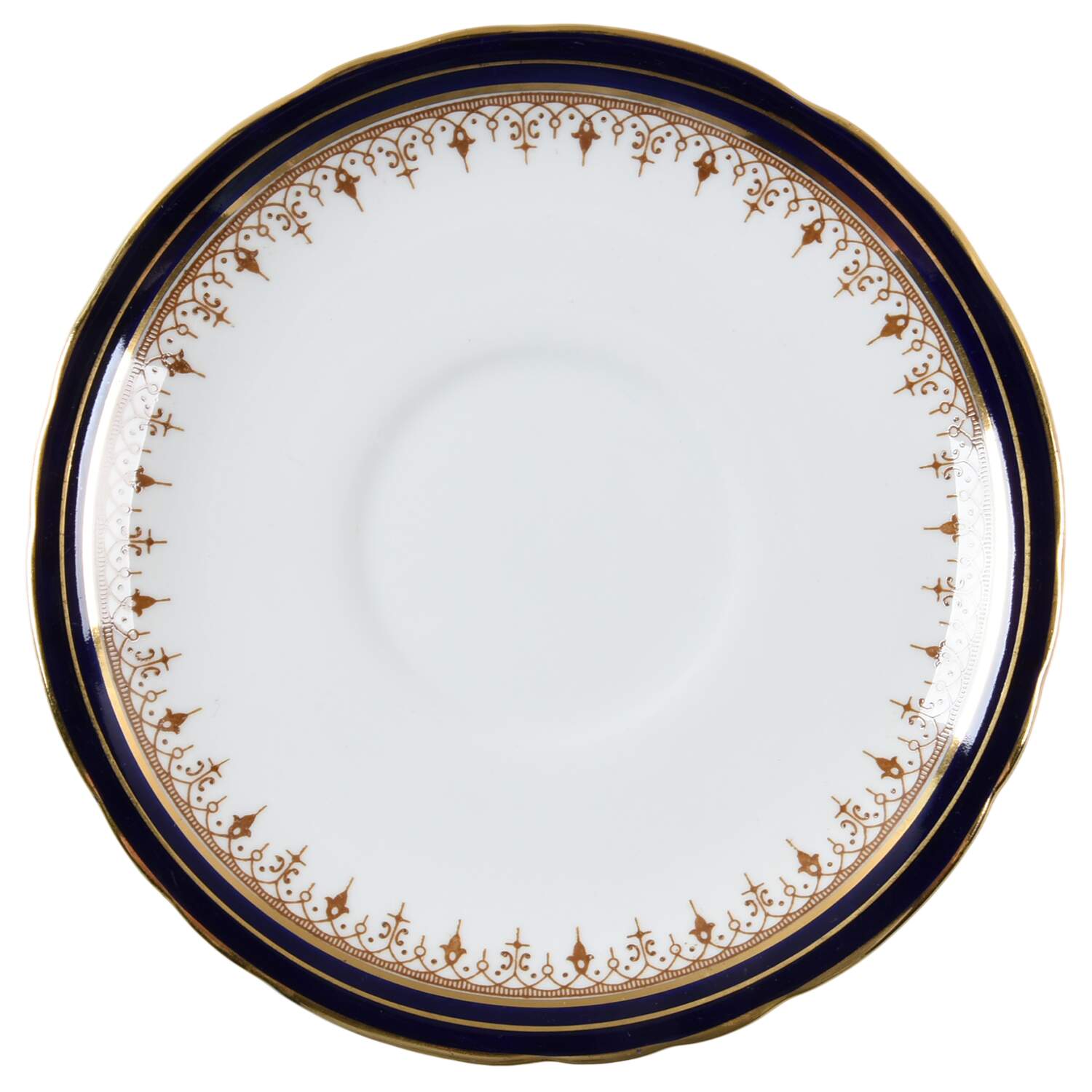 Leighton Cobalt (Smooth) Saucer for Flat Cream Soup Bowl by John  Aynsley & Sons-1
