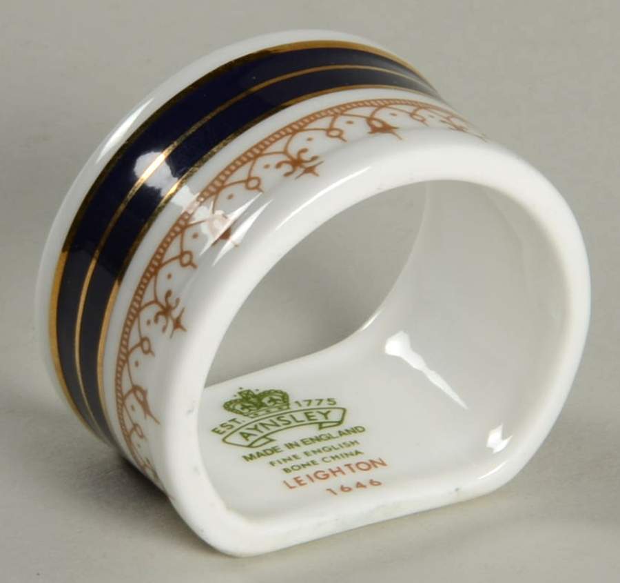 Leighton Cobalt (Smooth) Napkin Ring by John  Aynsley & Sons-1