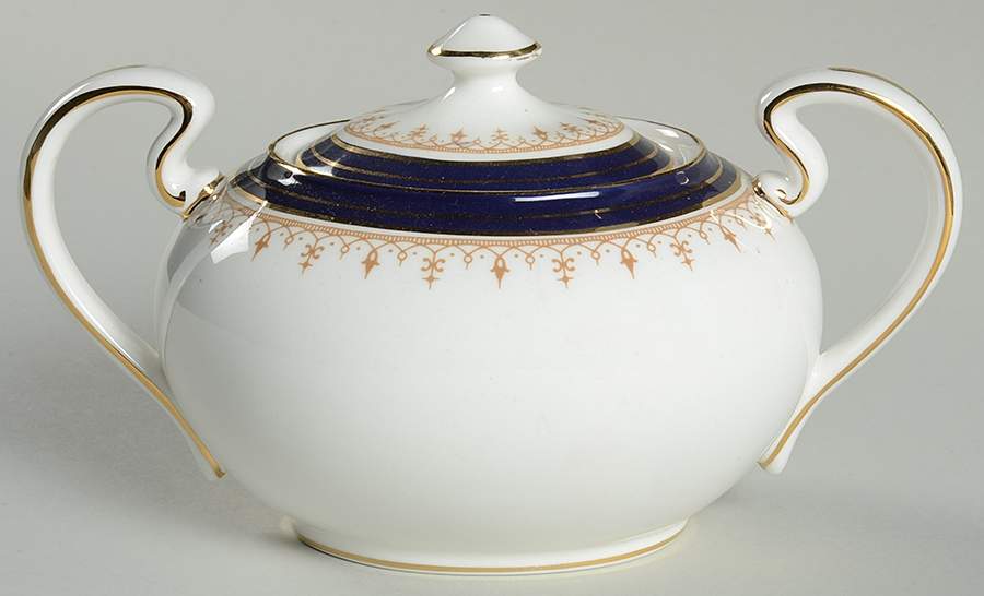 Leighton Cobalt (Smooth) Sugar Bowl & Lid by John  Aynsley & Sons-1