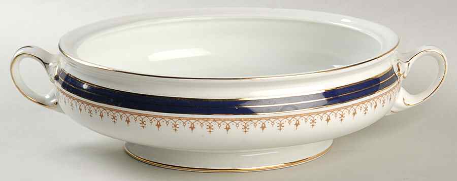 Leighton Cobalt (Smooth) Round Vegetable No Lid by John  Aynsley & Sons-1