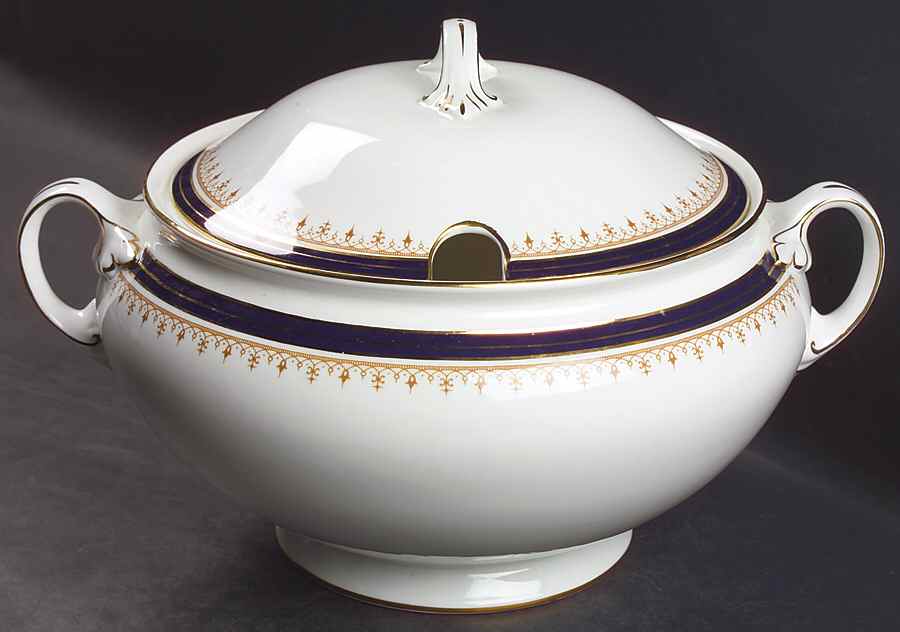 Leighton Cobalt (Smooth) Tureen &  Lid by John  Aynsley & Sons-1