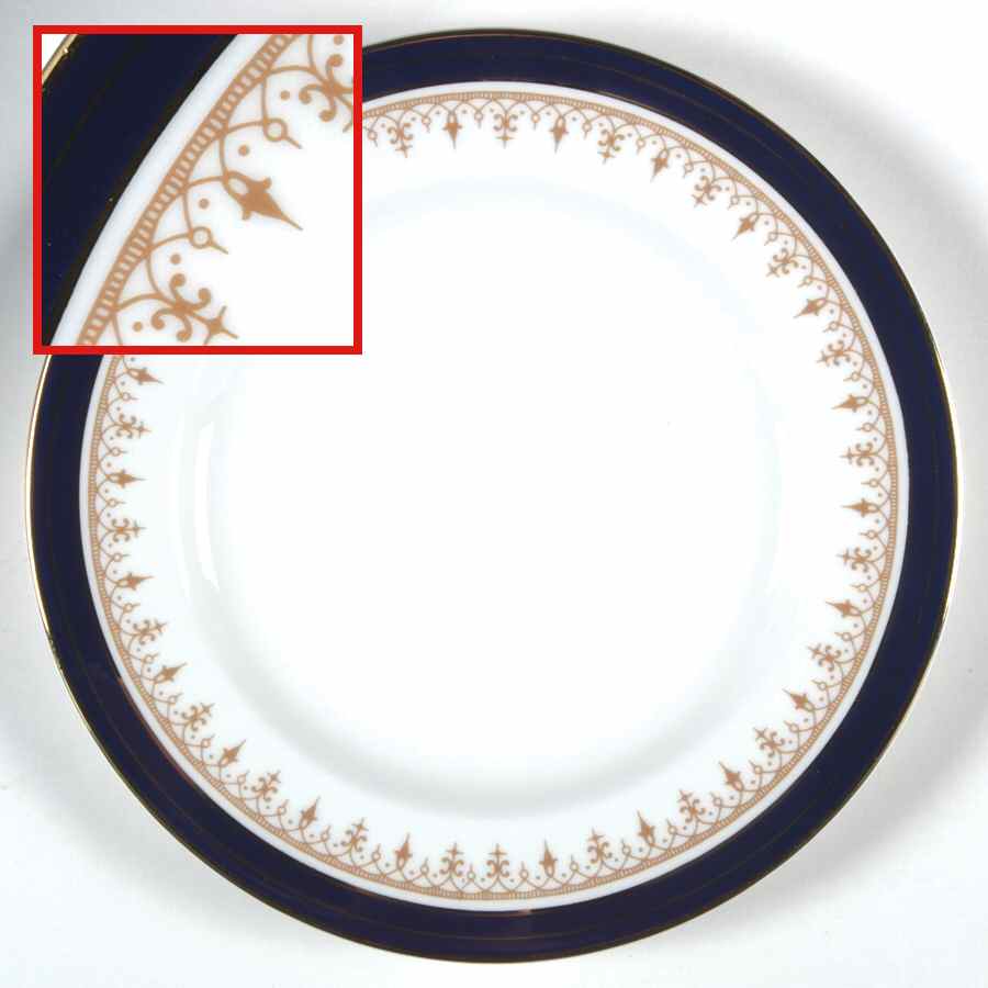 Leighton Cobalt (Smooth) Dessert/Pie Plate by John  Aynsley & Sons-1