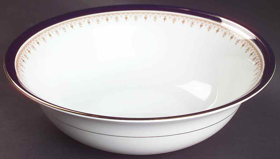 Leighton Cobalt (Smooth) 9" Salad Serving Bowl by John  Aynsley & Sons-1