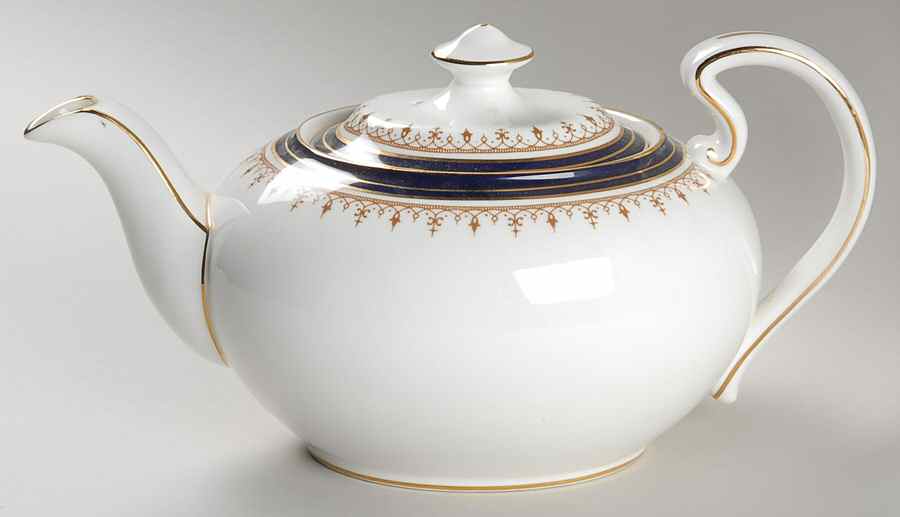 Leighton Cobalt (Smooth) Teapot & Lid by John  Aynsley & Sons-1