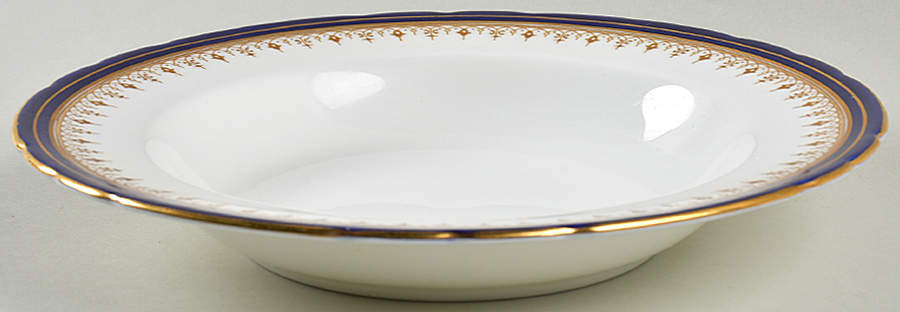 Leighton Cobalt (Scalloped) Large Rim Soup Bowl by John  Aynsley & Sons-1