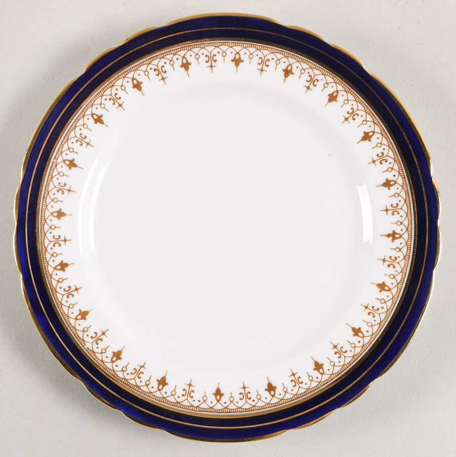 Leighton Cobalt (Scalloped) Bread & Butter Plate by John  Aynsley & Sons-1
