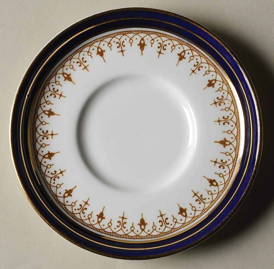 Leighton Cobalt (Scalloped) Saucer for Demitasse Cup by John  Aynsley & Sons-1