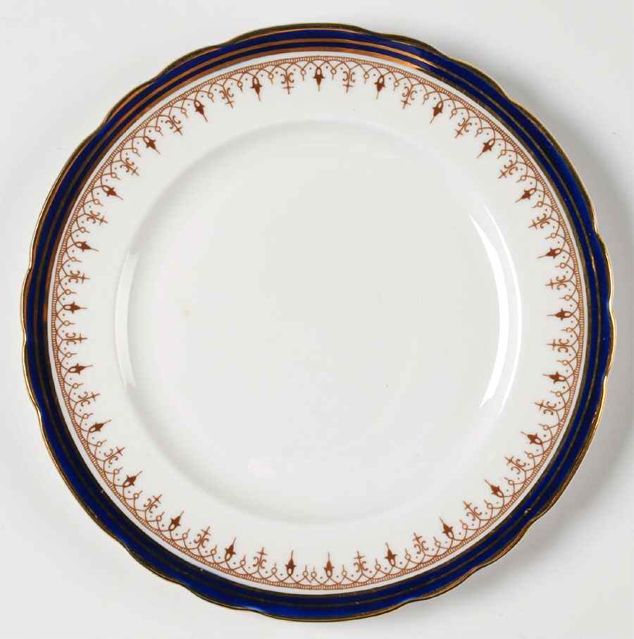Leighton Cobalt (Scalloped) Dessert/Pie Plate by John  Aynsley & Sons-1