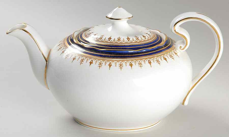 Leighton Cobalt (Scalloped) Teapot & Lid by John  Aynsley & Sons-1