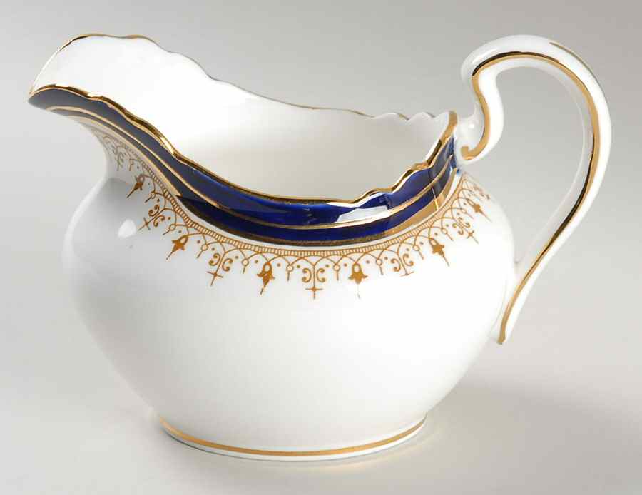 Leighton Cobalt (Scalloped) Creamer by John  Aynsley & Sons-1