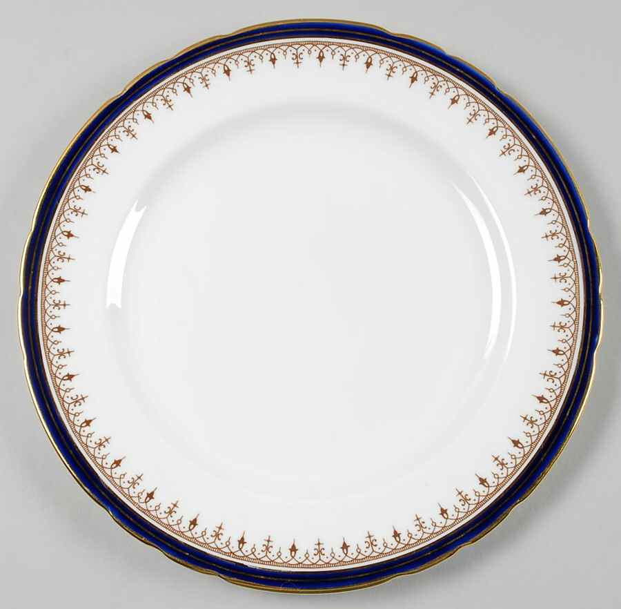 Leighton Cobalt (Scalloped) Luncheon Plate by John  Aynsley & Sons-1