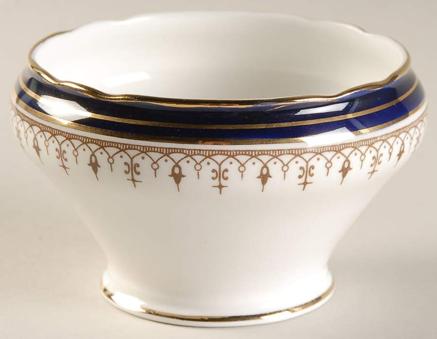 Leighton Cobalt (Scalloped) Open Sugar Bowl by John  Aynsley & Sons-1