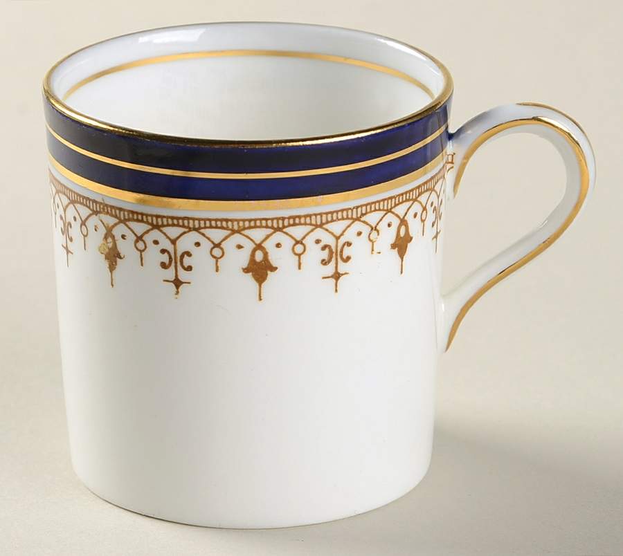 Leighton Cobalt (Scalloped) Flat Demitasse Cup by John  Aynsley & Sons-1