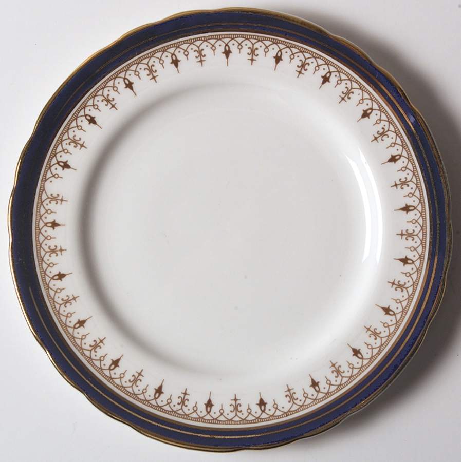 Leighton Cobalt (Scalloped) Bread & Butter Plate by John  Aynsley & Sons-1