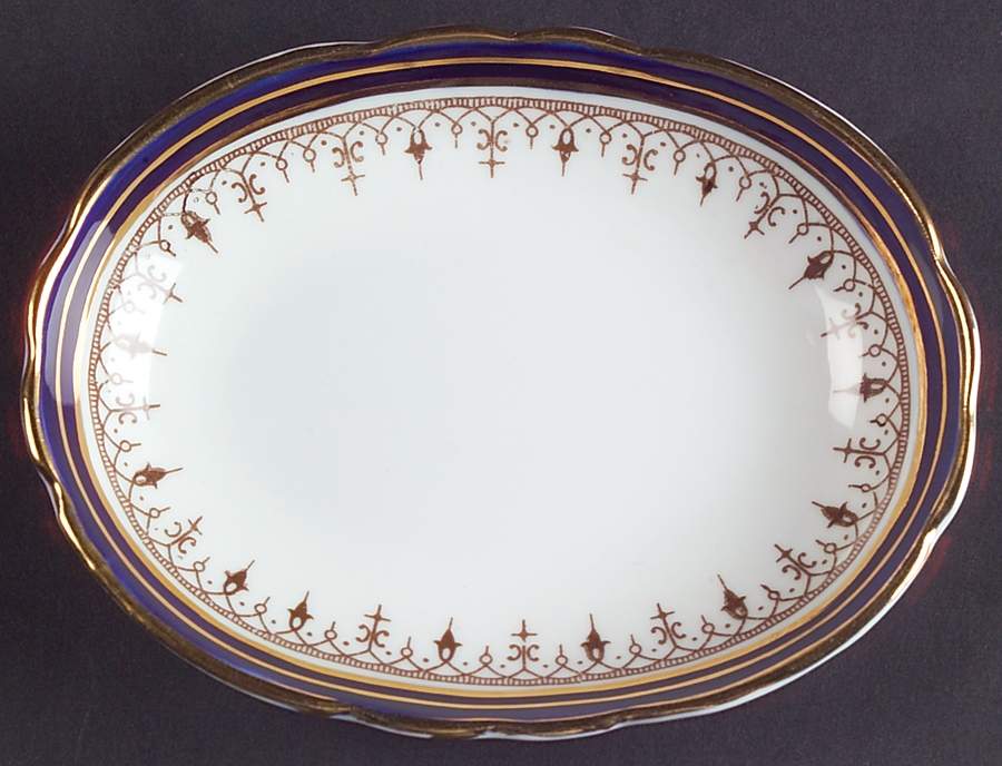Leighton Cobalt (Scalloped) Small Ashtray by John  Aynsley & Sons-1