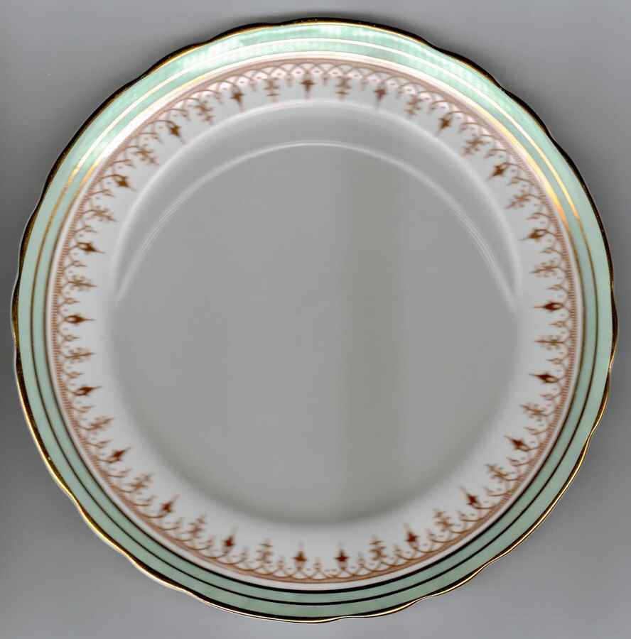 Leighton Green (Scalloped) Dinner Plate by John  Aynsley & Sons-1