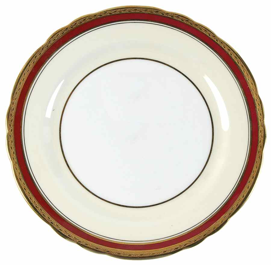 Lincoln Maroon Salad Plate by John  Aynsley & Sons-1