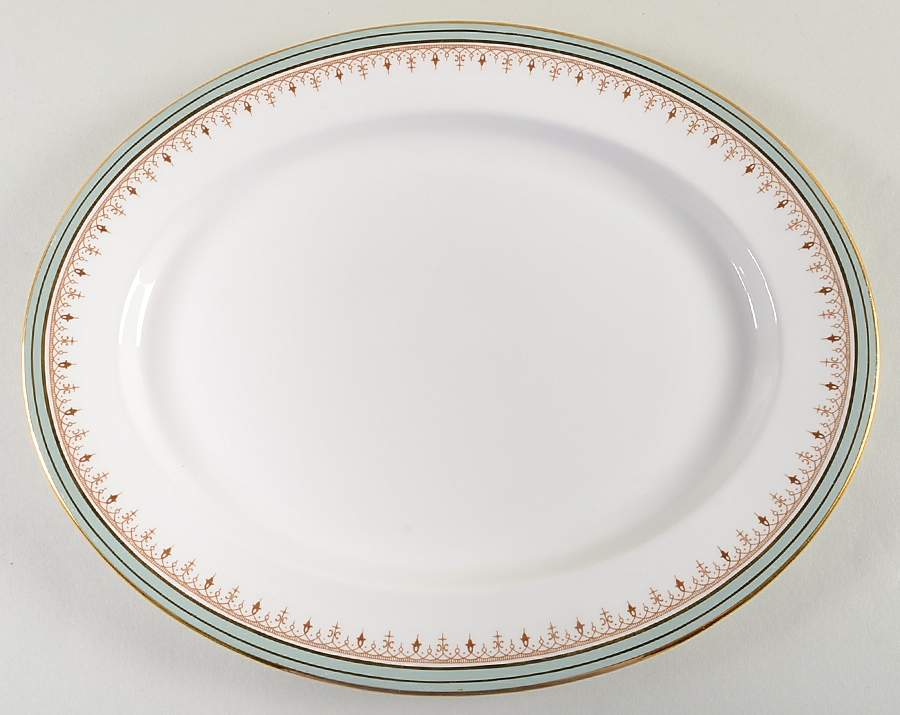Lincoln Green 13" Oval Serving Platter by John  Aynsley & Sons-1