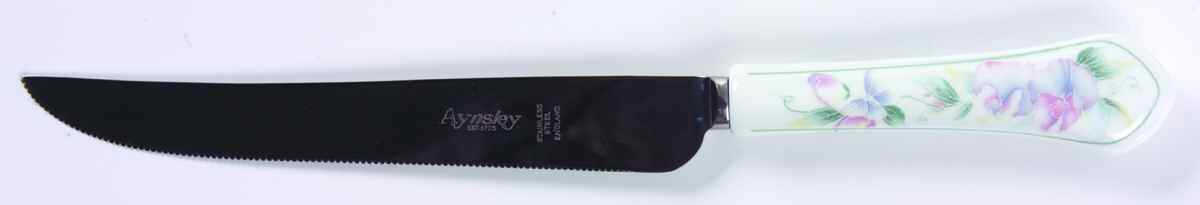 Little Sweetheart Cake Knife/Server with Stainless Blade by John  Aynsley & Sons-1