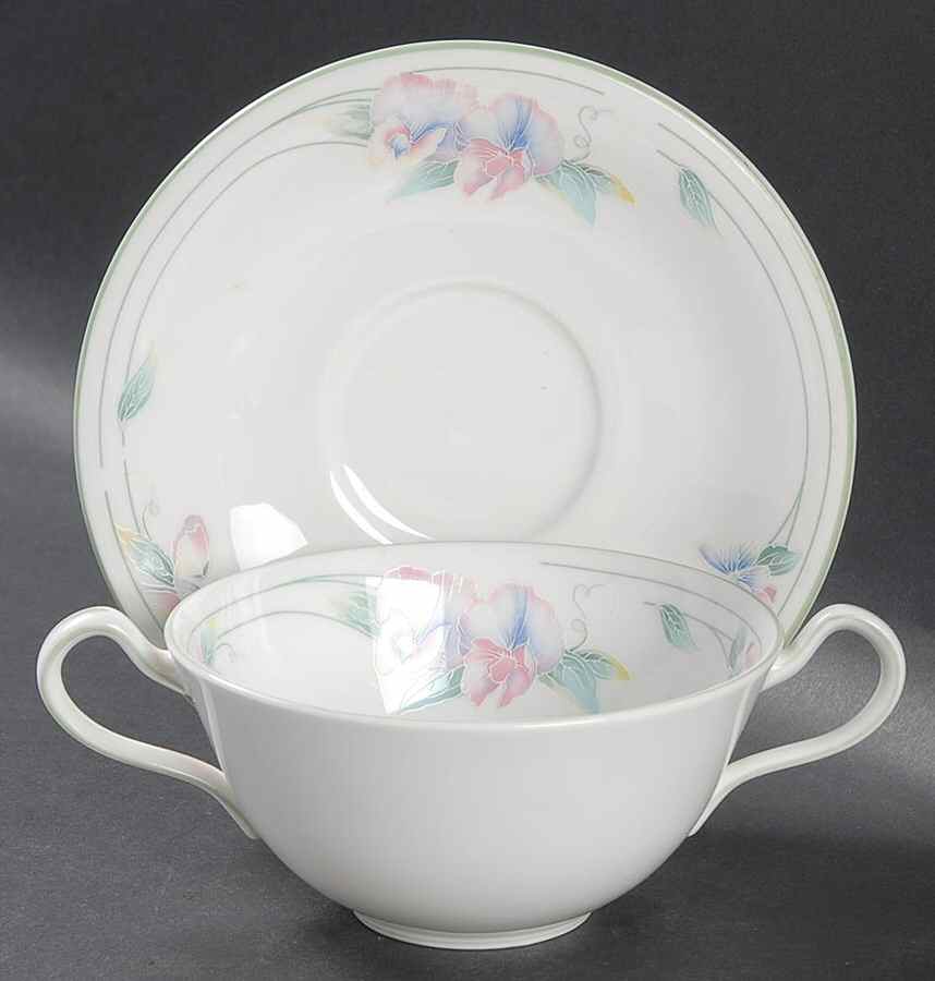 Little Sweetheart Flat Cream Soup Bowl & Saucer Set by John  Aynsley & Sons-1