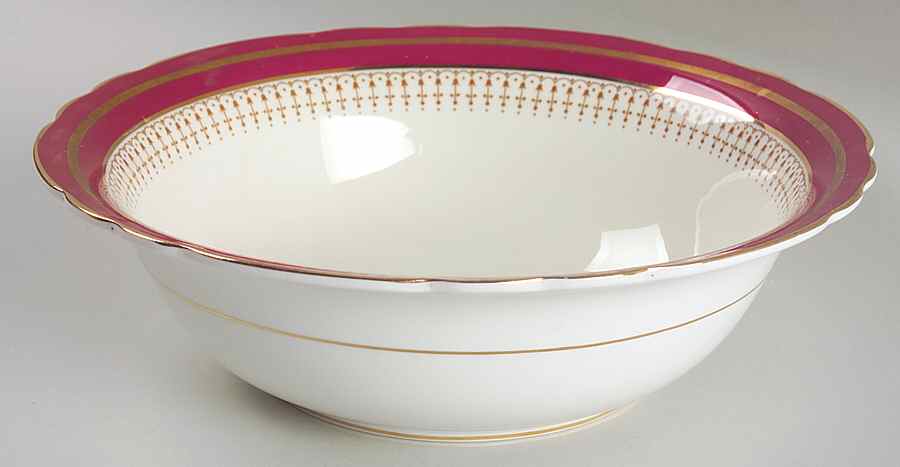 Lynton Maroon 9" Round Vegetable Bowl by John  Aynsley & Sons-1