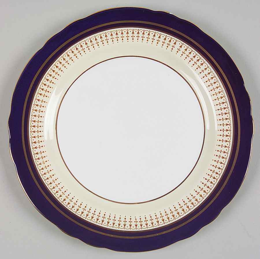 Lynton Cobalt Blue Luncheon Plate by John  Aynsley & Sons-1