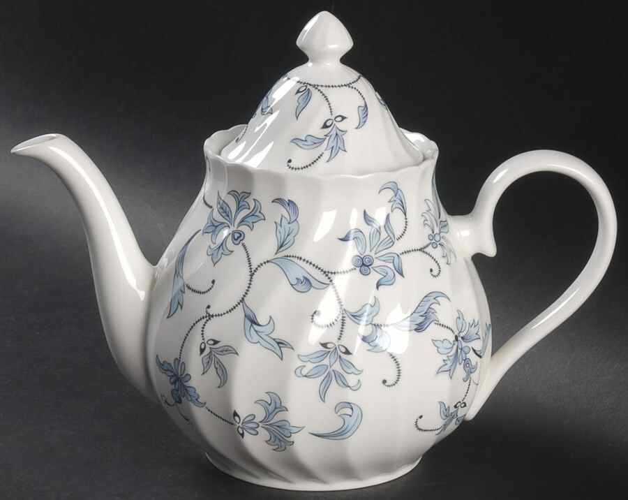 Madrigal Blue Teapot & Lid by John  Aynsley & Sons-1