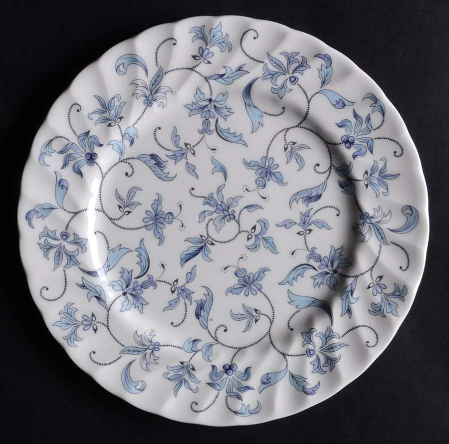 Madrigal Blue Bread & Butter Plate by John  Aynsley & Sons-1