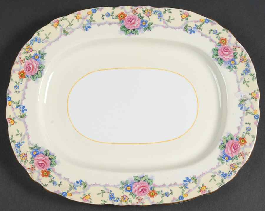 Melrose 11" Oval Serving Platter by John  Aynsley & Sons-1