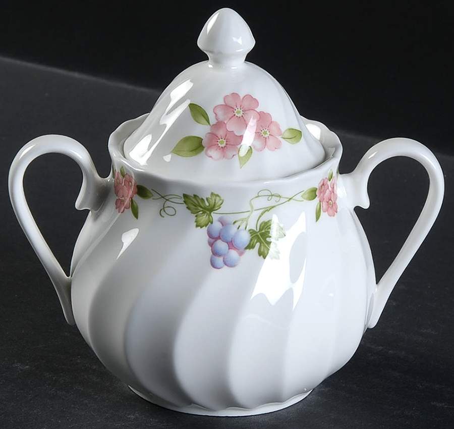 Moselle Sugar Bowl & Lid by John  Aynsley & Sons-1