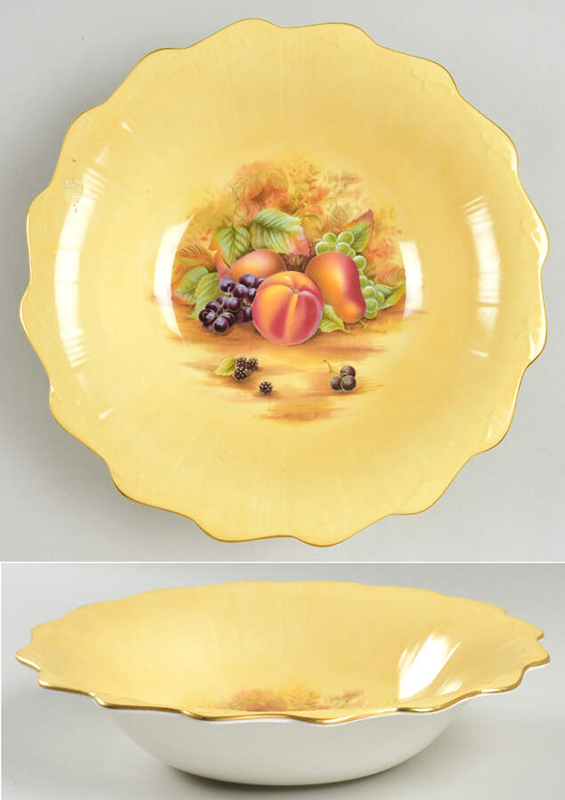 Orchard Gold 9" Scalloped Bowl by John  Aynsley & Sons-1