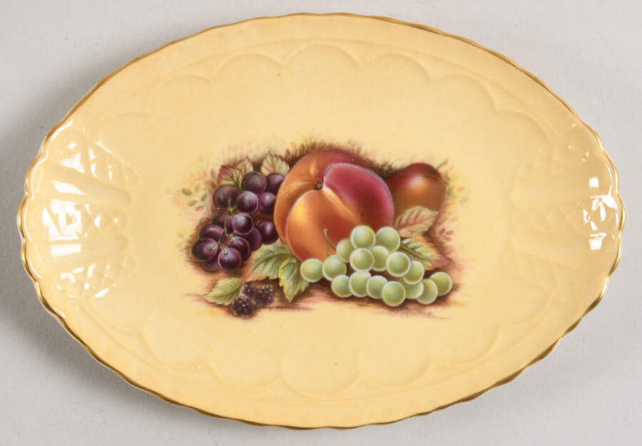 Orchard Gold 6" Oval Sovereign Tray by John  Aynsley & Sons-1